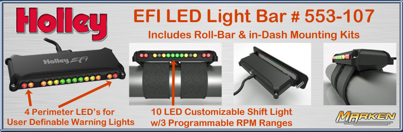 Holley 553-107 LED Shift/Warn Light Bar
