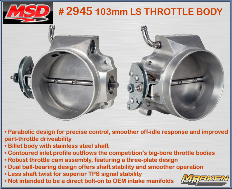 MSD 2945 Atomic LS Throttle Body 