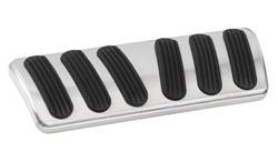 Lokar - Competitor Series Billet Aluminum Curved Automatic Brake Pedal Pad - Lokar BAG-6147 UPC: 847087009874 - Image 1