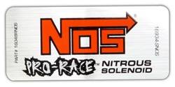 NOS - Pro Race Nitrous Solenoid Label - NOS 16944NOS UPC: 090127681602 - Image 1