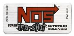 NOS - Super Pro Shot Nitrous Solenoid Label - NOS 16943NOS UPC: 090127681596 - Image 1