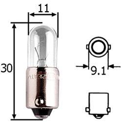 Hella - T3.25 Incandescent Bulb - Hella H83010021 UPC: 760687782261 - Image 1