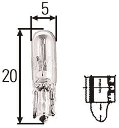 Hella - T1.5 Incandescent Bulb - Hella H83225001 UPC: 760687782704 - Image 1