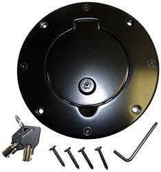 Crown Automotive - Black Locking Fuel Door - Crown Automotive FD100BL UPC: 848399083743 - Image 1