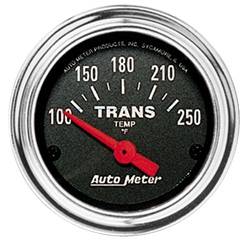 Auto Meter - Traditional Chrome Electric Transmission Temperature Gauge - Auto Meter 2552 UPC: 046074025525 - Image 1