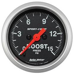 Auto Meter - Sport-Comp Electric Boost/Vacuum Gauge - Auto Meter 3350 UPC: 046074033506 - Image 1
