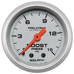Auto Meter - Ultra-Lite Mechanical Boost Gauge - Auto Meter 4302 UPC: 046074043024 - Image 1