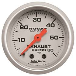 Auto Meter - Ultra-Lite Mechanical Exhaust Pressure Gauge - Auto Meter 4325 UPC: 046074043253 - Image 1