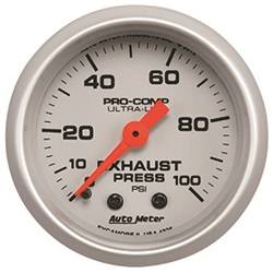 Auto Meter - Ultra-Lite Mechanical Exhaust Pressure Gauge - Auto Meter 4326 UPC: 046074043260 - Image 1