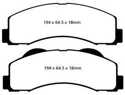 EBC Brakes - EBC 6000 Series Greenstuff Truck/SUV Brakes Disc Pads - EBC Brakes DP61855 UPC: 840655035688 - Image 1