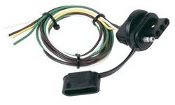 Hopkins Towing Solution - 4-Wire Flat Connector Vehicle To Trailer Wiring Connector - Hopkins Towing Solution 48065 UPC: 079976480659 - Image 1