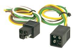 Hopkins Towing Solution - 4-Pole Square Connector Set - Hopkins Towing Solution 11147975 UPC: 079976479752 - Image 1