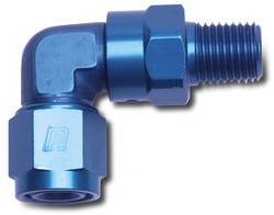 Russell - Specialty AN Adapter Fitting 90 Deg. Female AN To Male Swivel NPT - Russell 614018 UPC: 087133140186 - Image 1