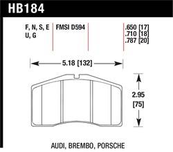 Hawk Performance - Disc Brake Pad - Hawk Performance HB184S.710 UPC: 840653072753 - Image 1