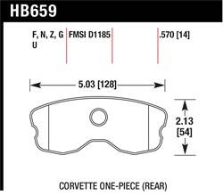 Hawk Performance - Disc Brake Pad - Hawk Performance HB659G.570 UPC: 840653077727 - Image 1