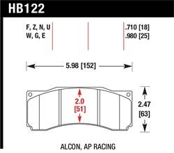 Hawk Performance - Disc Brake Pad - Hawk Performance HB122E.710 UPC: 840653071060 - Image 1