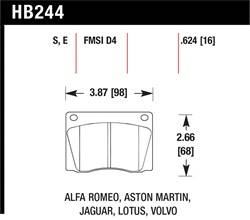 Hawk Performance - Disc Brake Pad - Hawk Performance HB244E.624 UPC: 840653073811 - Image 1