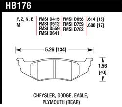 Hawk Performance - Disc Brake Pad - Hawk Performance HB176E.680 UPC: 840653072371 - Image 1