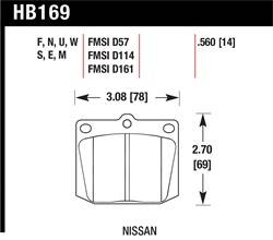 Hawk Performance - Disc Brake Pad - Hawk Performance HB169U.560 UPC: 840653072142 - Image 1