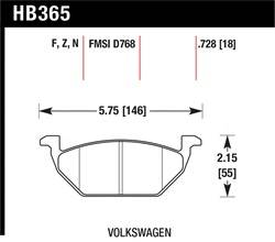 Hawk Performance - Disc Brake Pad - Hawk Performance HB365F.728A UPC: 840653015385 - Image 1