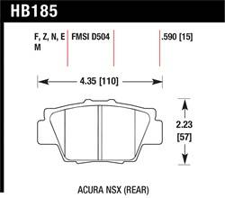 Hawk Performance - Disc Brake Pad - Hawk Performance HB185E.590 UPC: 840653072784 - Image 1
