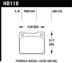 Hawk Performance - Disc Brake Pad - Hawk Performance HB118V.560 UPC: 840653070933 - Image 1