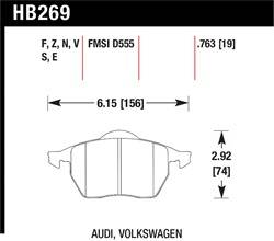 Hawk Performance - Disc Brake Pad - Hawk Performance HB269F.763A UPC: 840653013787 - Image 1
