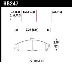 Hawk Performance - Disc Brake Pad - Hawk Performance HB247Z.575 UPC: 840653050317 - Image 1