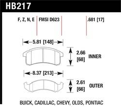 Hawk Performance - Disc Brake Pad - Hawk Performance HB217F.681 UPC: 840653011370 - Image 1