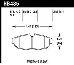 Hawk Performance - Disc Brake Pad - Hawk Performance HB485Z.656 UPC: 840653050911 - Image 1