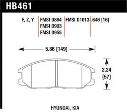 Hawk Performance - Disc Brake Pad - Hawk Performance HB461F.646 UPC: 840653014111 - Image 1