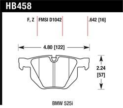 Hawk Performance - Disc Brake Pad - Hawk Performance HB458F.642 UPC: 840653014081 - Image 1