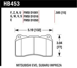 Hawk Performance - Disc Brake Pad - Hawk Performance HB453N.585 UPC: 840653032672 - Image 1
