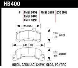 Hawk Performance - Disc Brake Pad - Hawk Performance HB400F.630 UPC: 840653013336 - Image 1