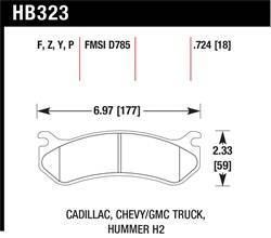 Hawk Performance - Disc Brake Pad - Hawk Performance HB323Y.724 UPC: 840653060361 - Image 1