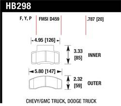 Hawk Performance - Disc Brake Pad - Hawk Performance HB298P.787 UPC: 840653040431 - Image 1