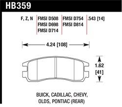 Hawk Performance - Disc Brake Pad - Hawk Performance HB359Z.543 UPC: 840653050744 - Image 1