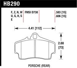 Hawk Performance - Disc Brake Pad - Hawk Performance HB290N.606 UPC: 840653032009 - Image 1