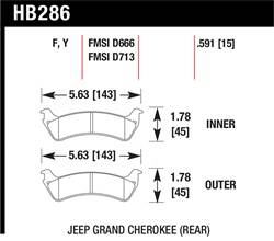 Hawk Performance - Disc Brake Pad - Hawk Performance HB286Y.591 UPC: 840653060101 - Image 1