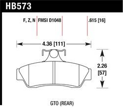 Hawk Performance - Disc Brake Pad - Hawk Performance HB573N.615 UPC: 840653033341 - Image 1