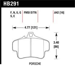 Hawk Performance - Disc Brake Pad - Hawk Performance HB291E.642 UPC: 840653074429 - Image 1