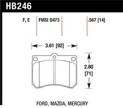 Hawk Performance - Disc Brake Pad - Hawk Performance HB246E.567 UPC: 840653073866 - Image 1