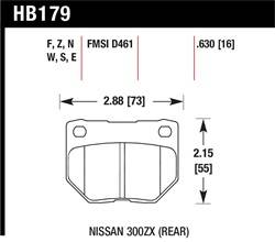 Hawk Performance - Disc Brake Pad - Hawk Performance HB179E.630 UPC: 840653072463 - Image 1