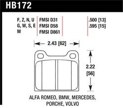 Hawk Performance - Disc Brake Pad - Hawk Performance HB172E.595 UPC: 840653072302 - Image 1