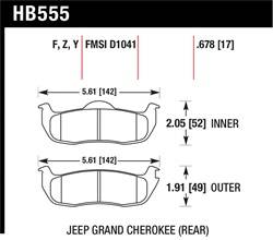 Hawk Performance - Disc Brake Pad - Hawk Performance HB555F.678 UPC: 840653014944 - Image 1
