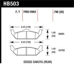 Hawk Performance - Disc Brake Pad - Hawk Performance HB503Y.790 UPC: 840653060910 - Image 1