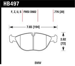 Hawk Performance - Disc Brake Pad - Hawk Performance HB497F.776 UPC: 840653014432 - Image 1