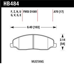Hawk Performance - Disc Brake Pad - Hawk Performance HB484S.670 UPC: 840653075624 - Image 1