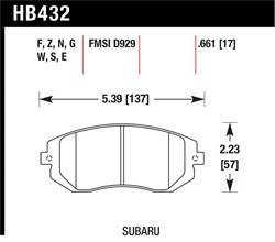 Hawk Performance - Disc Brake Pad - Hawk Performance HB432G.661 UPC: 840653075129 - Image 1