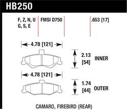 Hawk Performance - Disc Brake Pad - Hawk Performance HB250S.653 UPC: 840653074061 - Image 1
